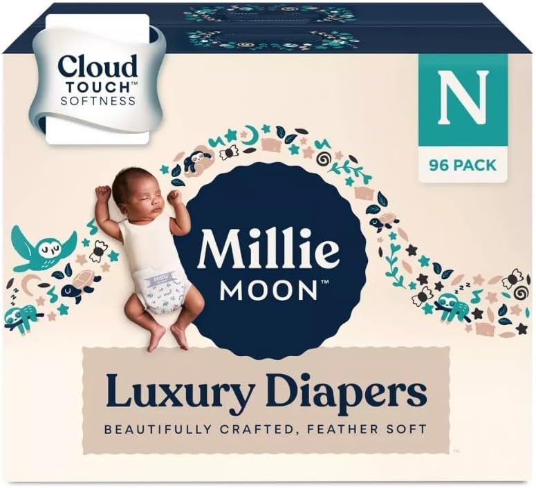 Millie~Moon Premium Newborn Diapers - 9 Pack