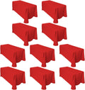 LTC LINENS 10-Pack 90 in x 132 in Rectangular Tablecloths - Full Drop