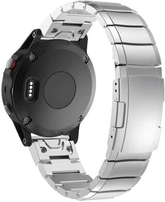 26mm Titanium Metal Quick Release WatchBand for Fenix 8 & More