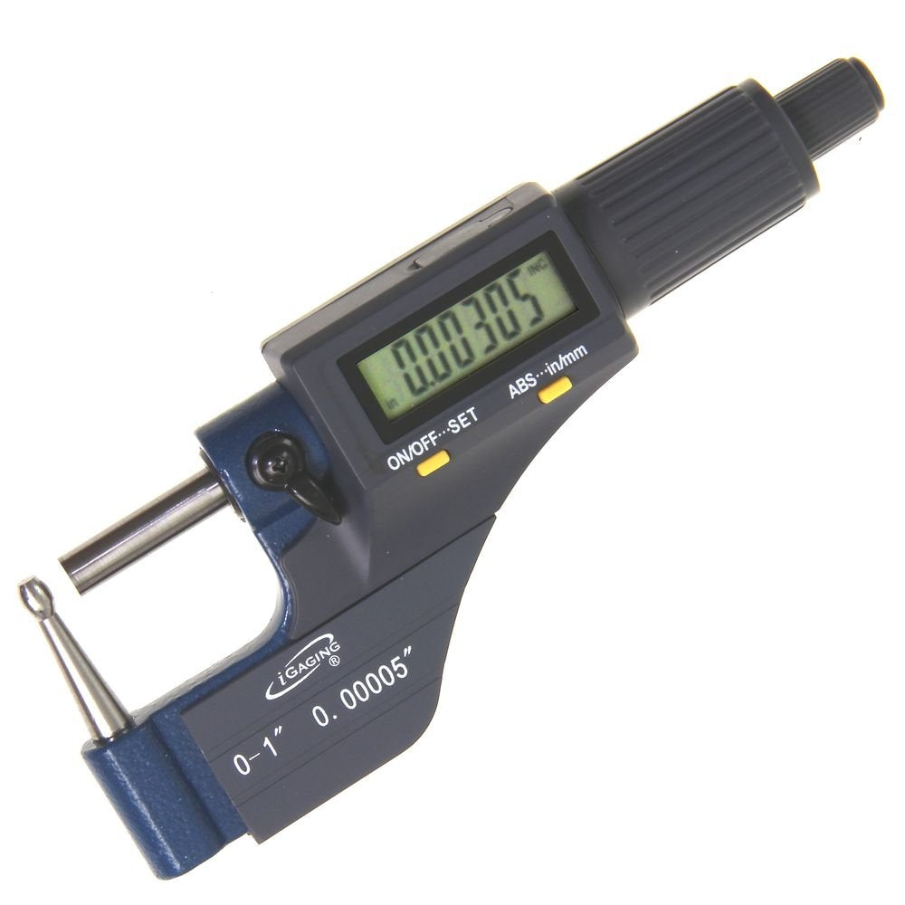 iGaging Digital Micrometer with Data Output for Precision Measuring