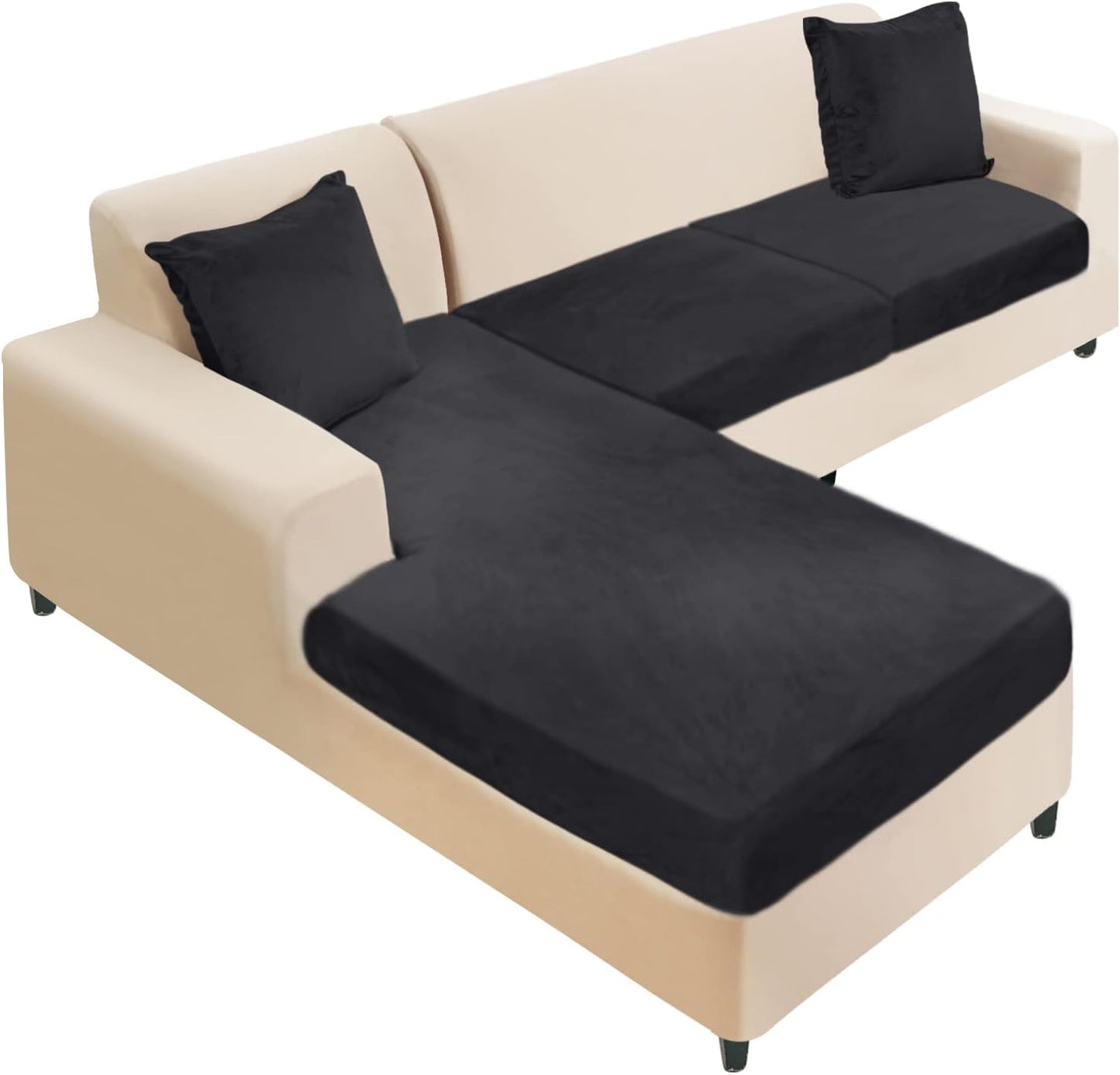 NAISI Sectional Couch Cover for L Shape Sofas with Pillowcases