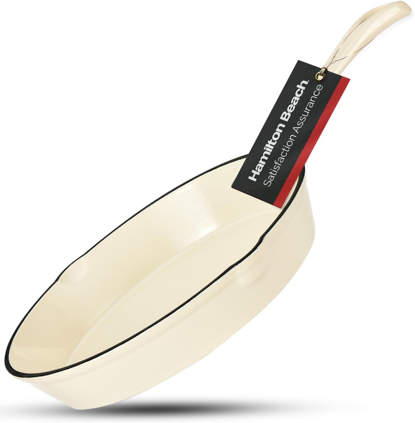 Hamilton Beach 10-Inch Enameled Cast Iron Fry Pan for Cooking