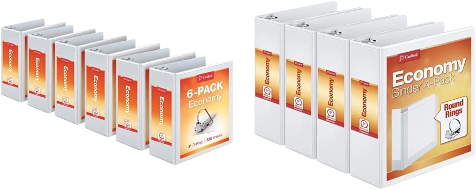 Cardinal Economy 3-Ring Binders Bundle for Ultimate Organization