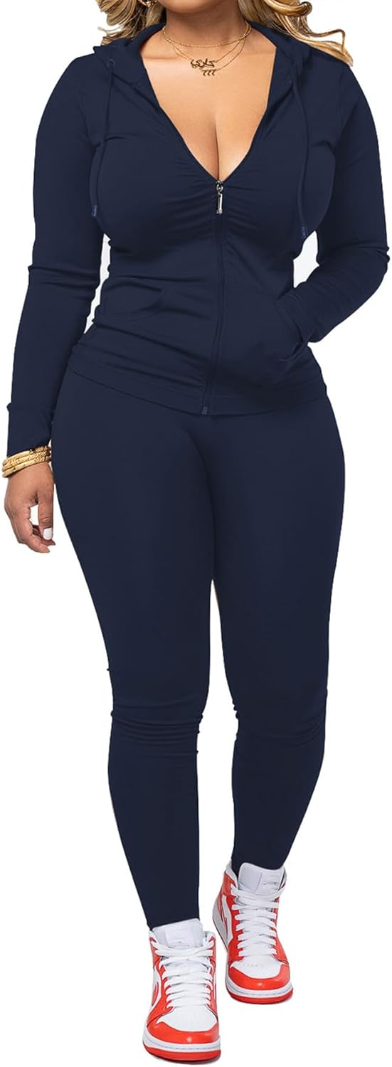 PINSV Women Two Piece Outfits for Workout and Casual Wear