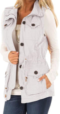 Koodred Women's Casual Military Utility Vest Lightweight (Style 8RF9)
