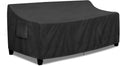 Outdoor Couch Cover 3-Seater Black - Waterproof Patio Sofa Protection