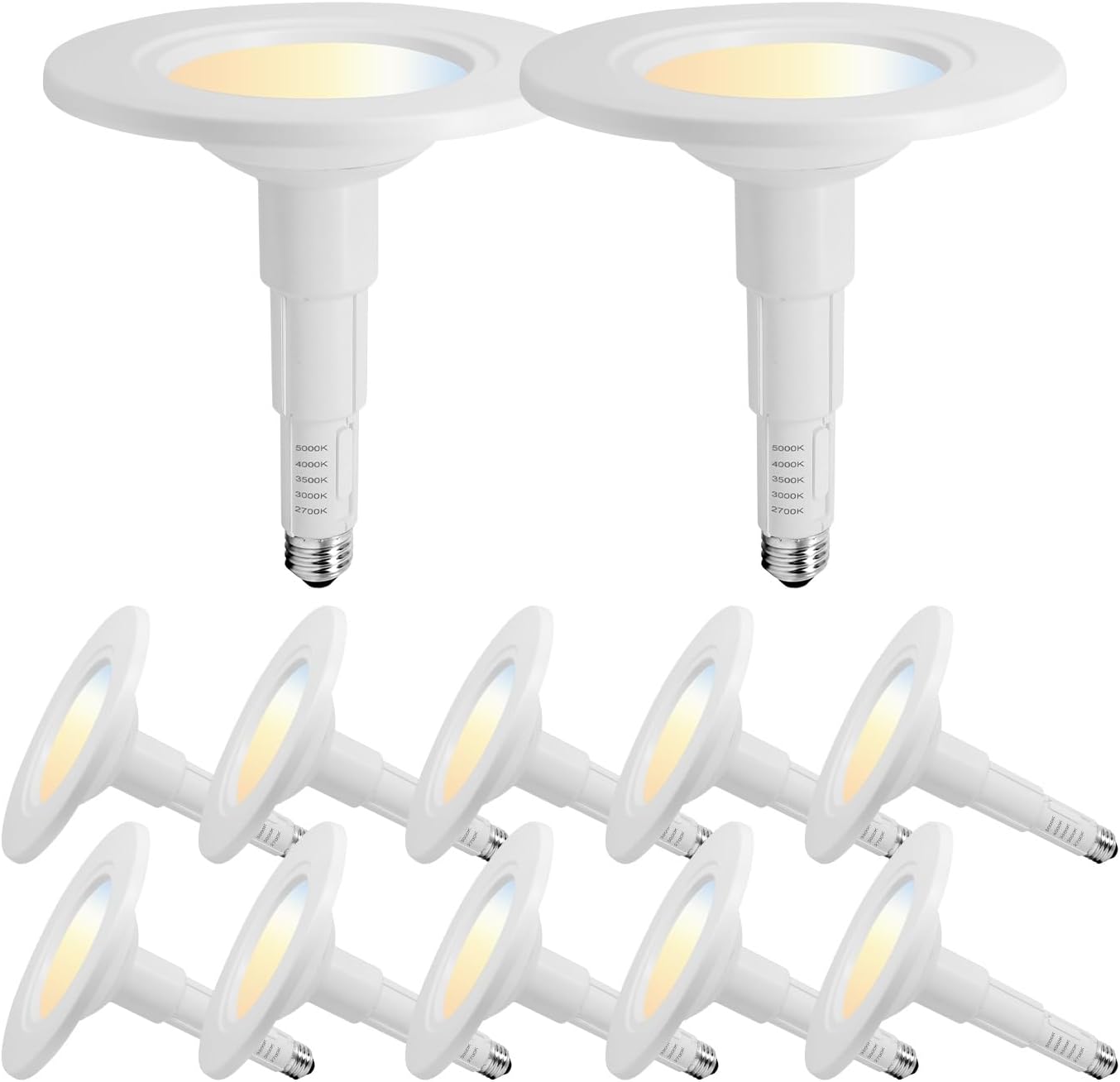 5/6 Inch Adjustable 5CCT Retrofit LED Recessed Lighting Pack