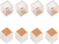 Silicone Square Chair Caps Table Leg Protectors - Clear/Brown Caps