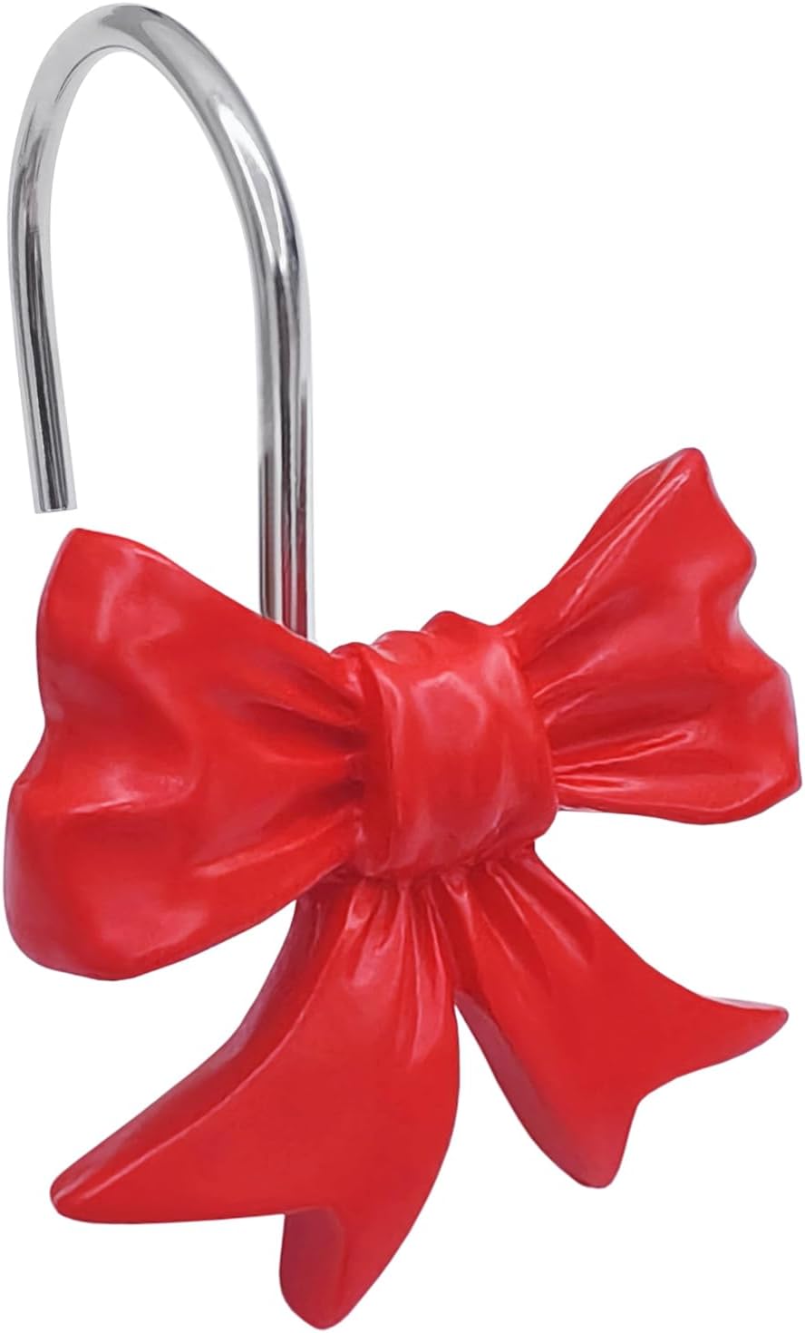 Red Bow Knot Shower Hooks for Rustproof Rods