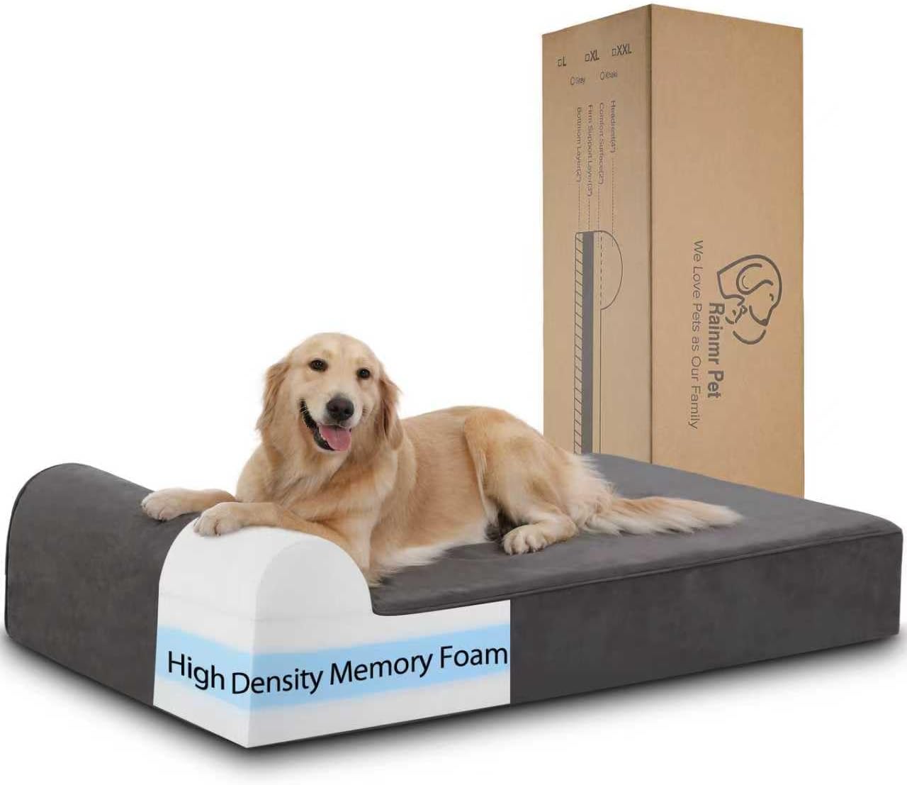 Orthopedic Dog Beds for Large Dogs with Memory Foam Support
