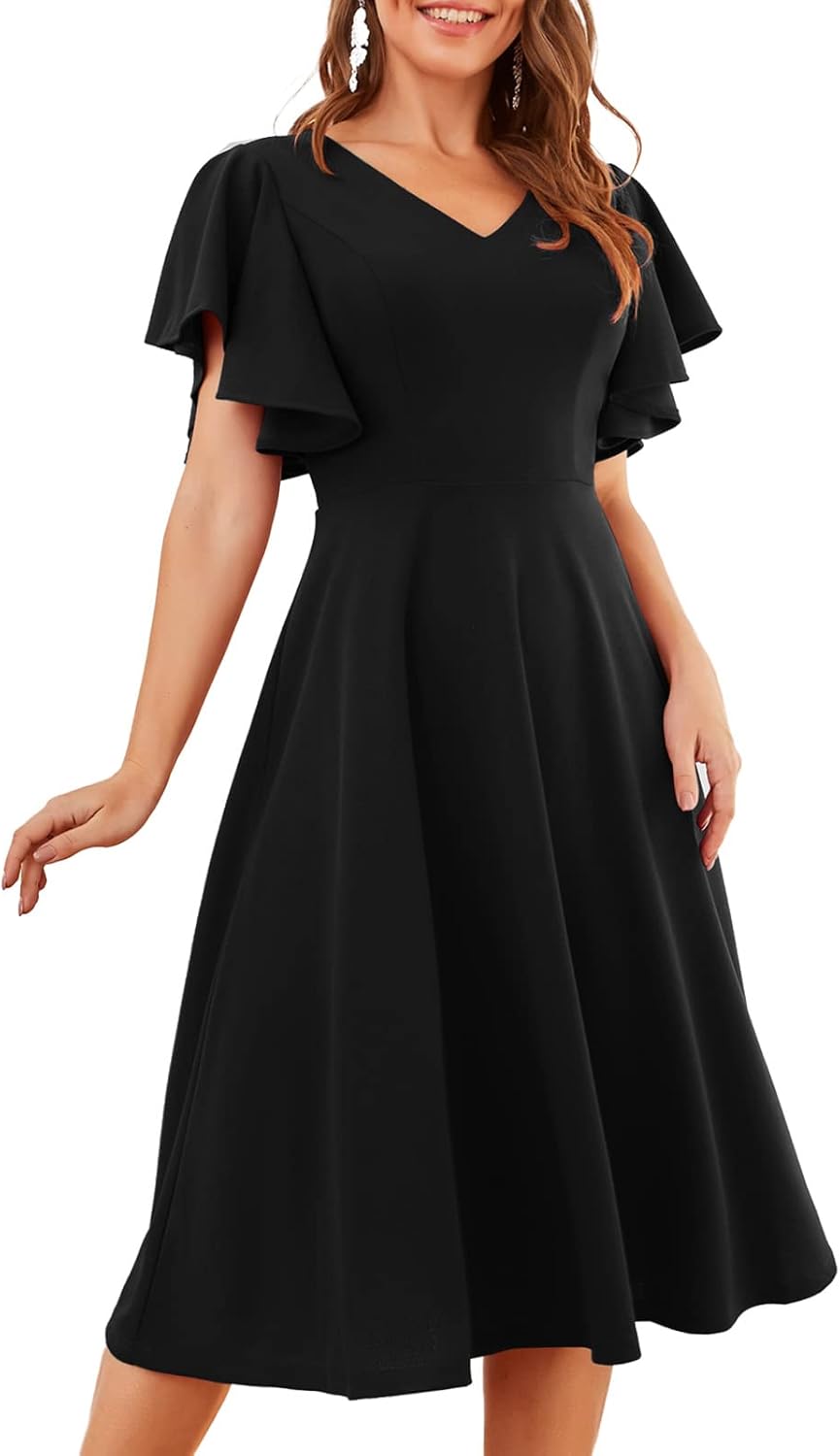 Bridesmay Women's Formal Cocktail Wedding Guest Dress 2025