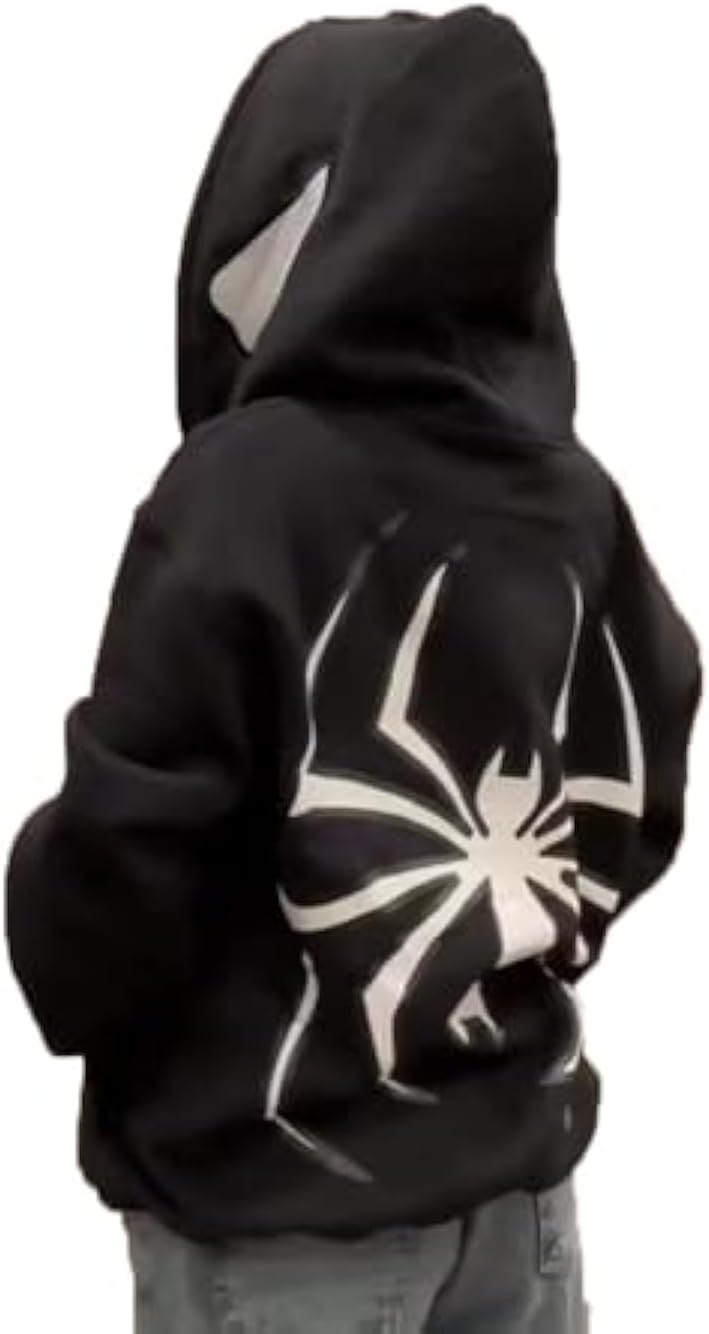 Spider Zip Unisex Harajuku Hoodie