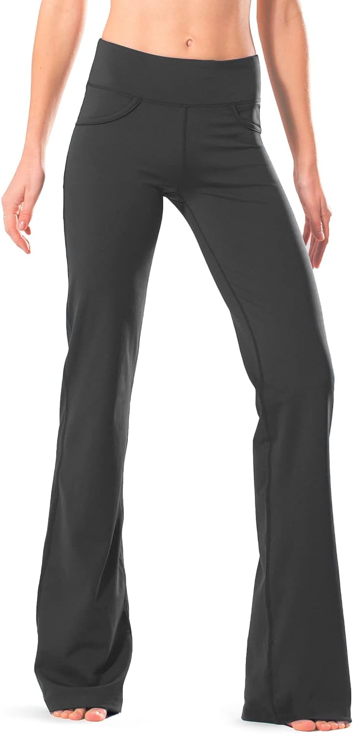 Bootcut Yoga Pants with Pockets for Casual Wear and Comfort