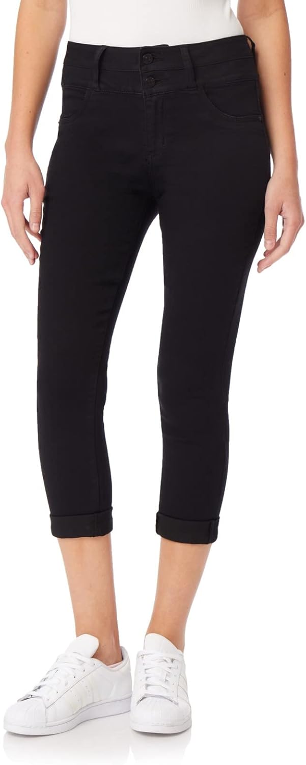WallFlower Women's Sassy Crop High-Rise Jeans for Every Body