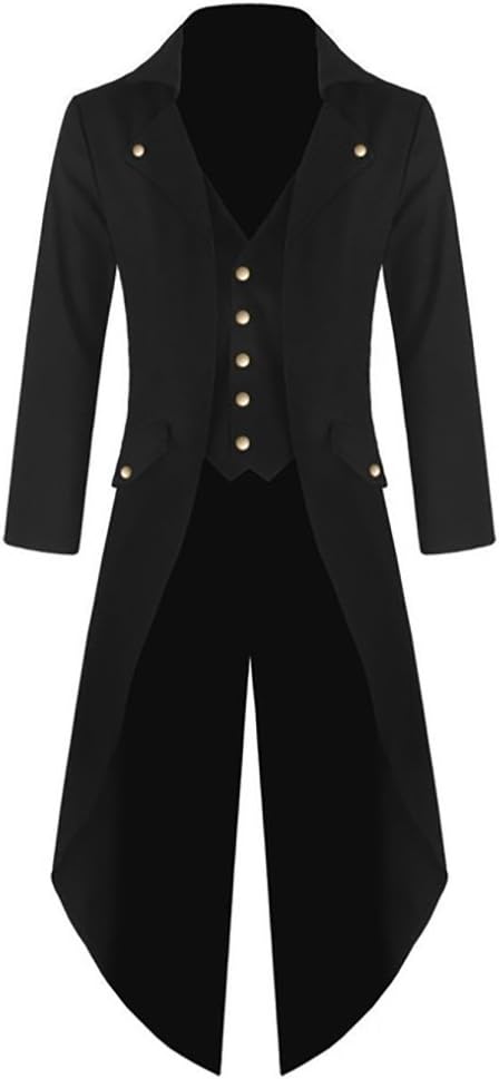 Runcati Mens Steampunk Victorian Jacket for Unique Costumes