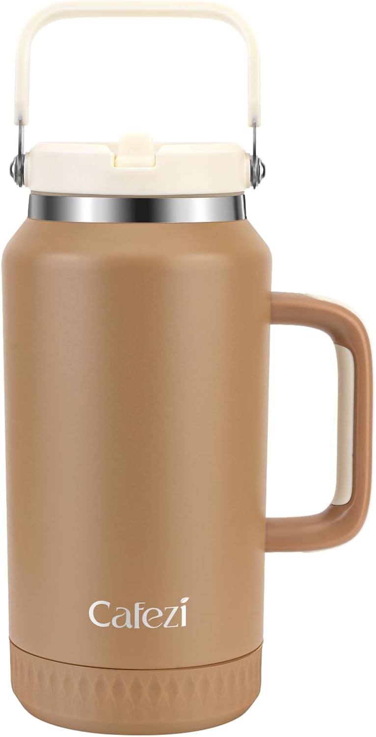 64oz Insulated Water Jug by Cafezi - Leakproof & Durable