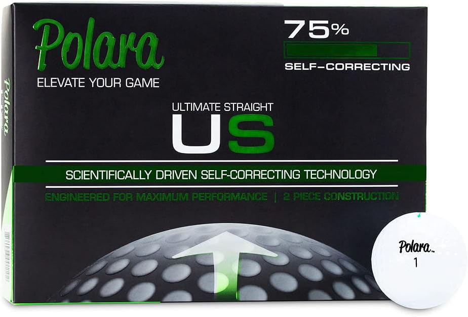 Polara Premium Golf Balls - Straight, Spin, Distance | Slice & Hook Correction