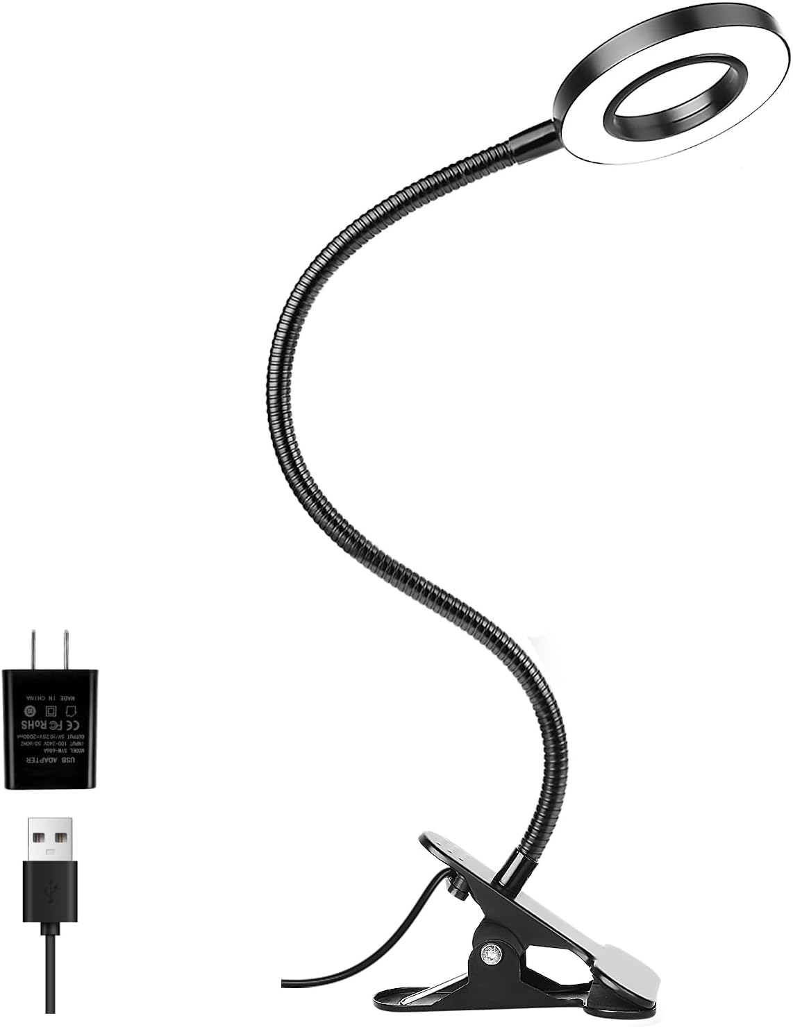 Dimmable Desk Clip Lamp for Home Office - Brightness Customization