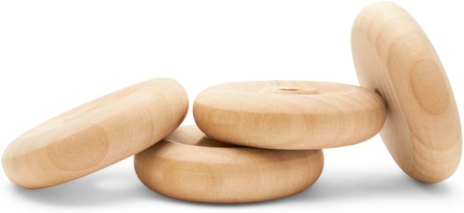 Classic Mini Wooden Wheels for Crafts and Model Vehicles