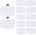 108 in White Round Tablecloth 12 Pack - Wrinkle Resistant Economical