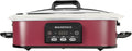 MAGNIFIQUE 4 Quart Red Ceramic Casserole Programmable Slow Cooker