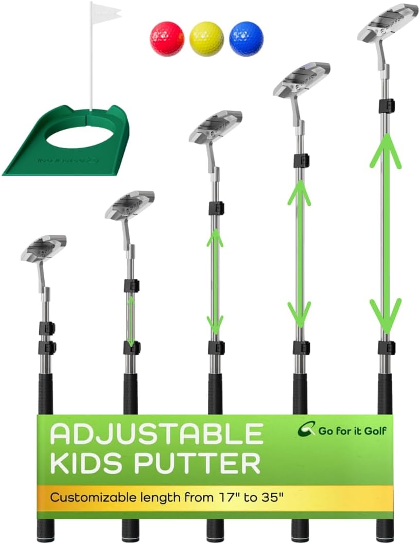 Kids Putter Set with Extendable Shaft for Junior Golfers