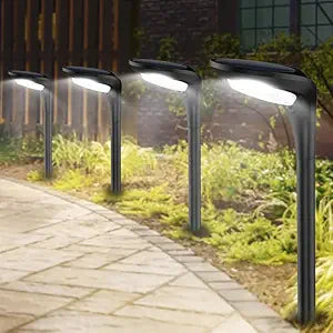 JSOT 150 Lumen Bright Solar Outdoor Lights for Pathway Decor