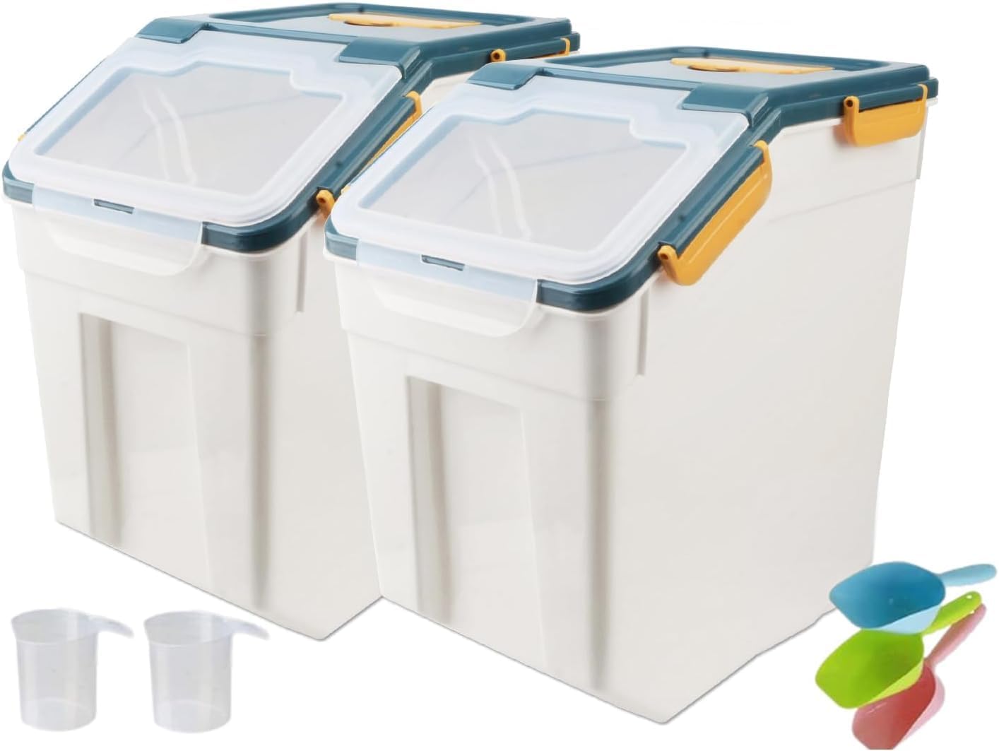 YXQ 50LB Large Flour Storage Container with Wheels and Lid