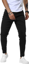 Slim Fit Mens Skinny Stretch Denim Jeans - Tapered Comfort