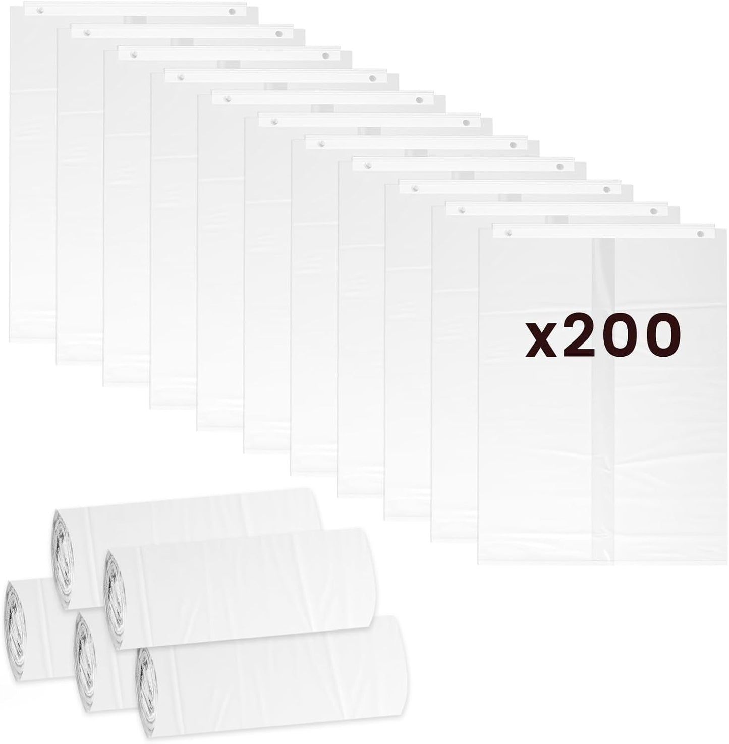 200 Pcs Cat Litter Bags for Petsnowy, Thick & Wear-Resistant