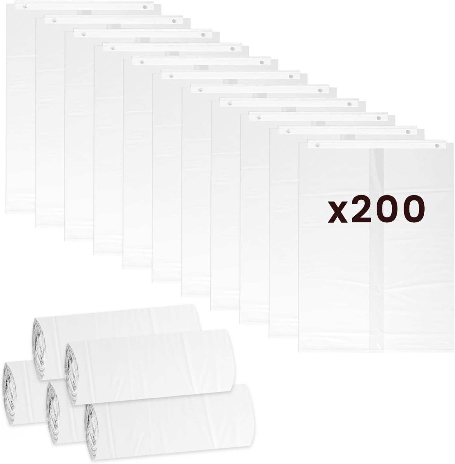 200 Pcs Cat Litter Bags for Petsnowy, Thick & Wear-Resistant