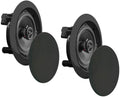 8 in Ceiling Wall Mount Speakers Pair - Clear Midbass and Easy Install