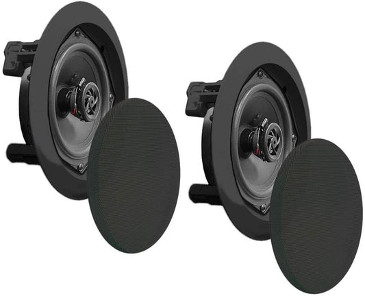 Pyle PDIC81RDBK 8ft' Ceiling Wall Mount Speakers for Great Sound