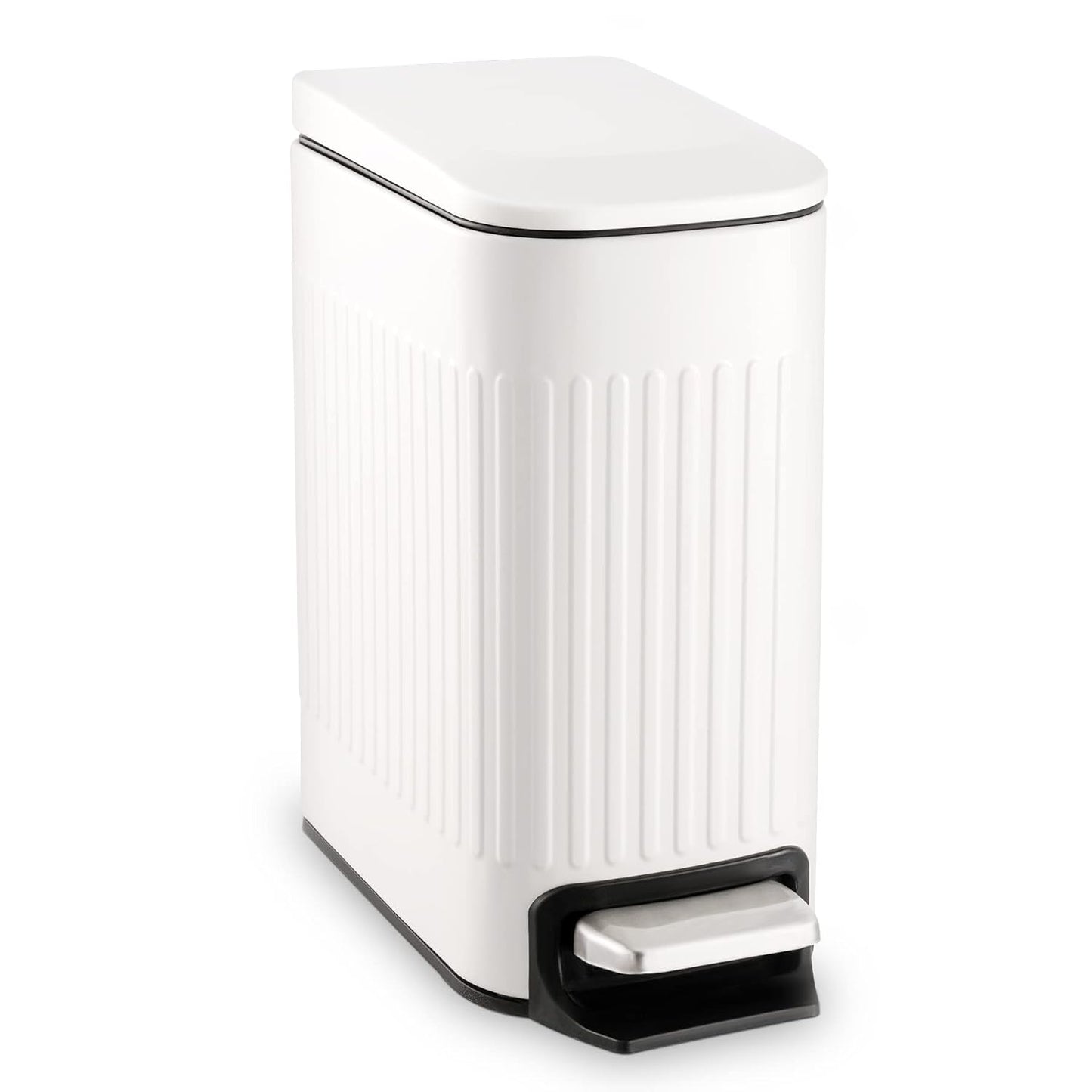 TrashAid Small Bathroom Trash Can with Lid for Compact Spaces