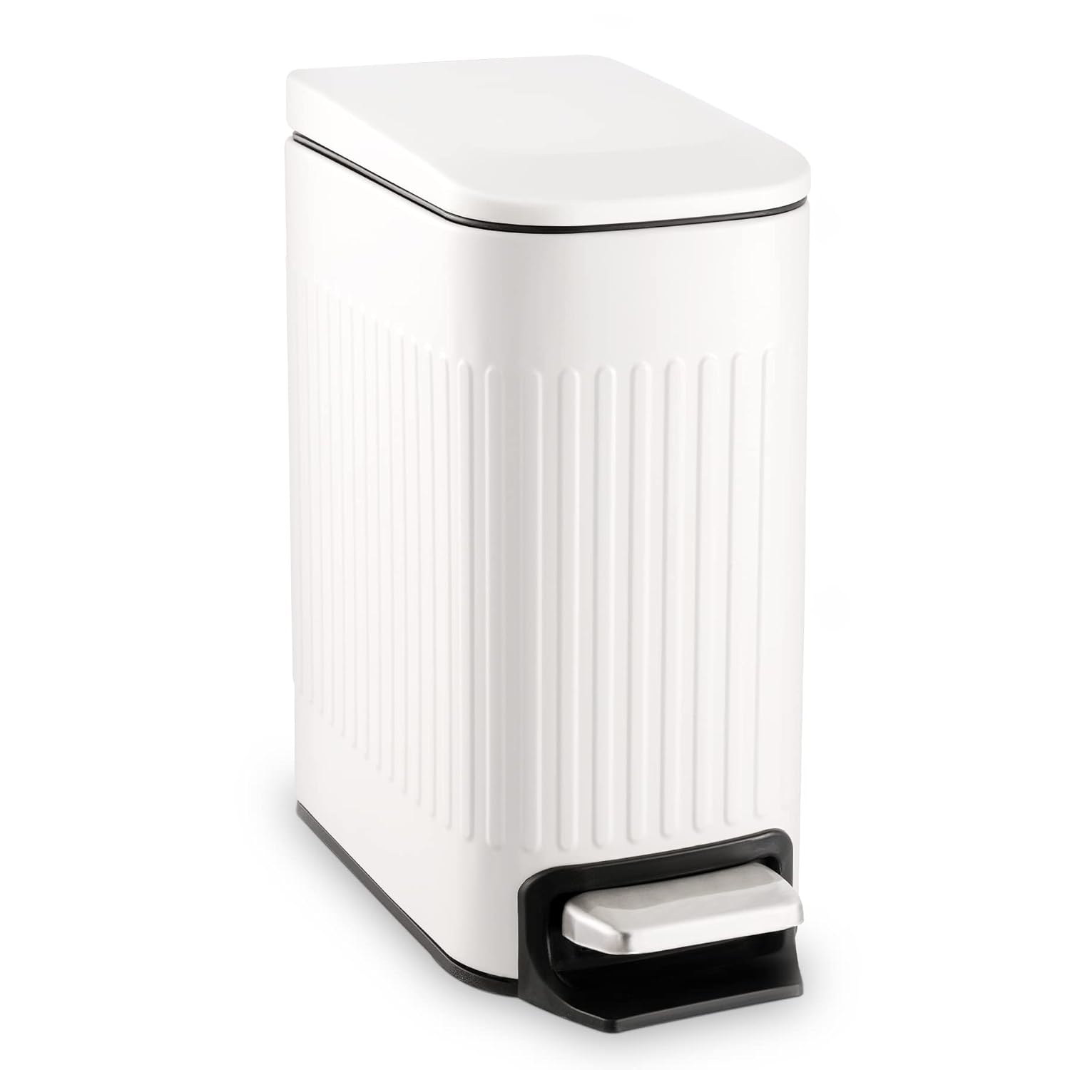 TrashAid Small Bathroom Trash Can with Lid for Compact Spaces