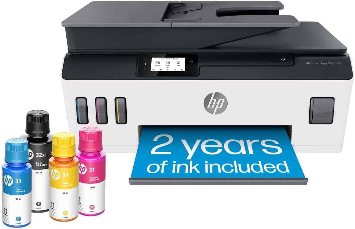 HP Smart Tank Plus 651 Wireless All-in-One Printer for Home Use
