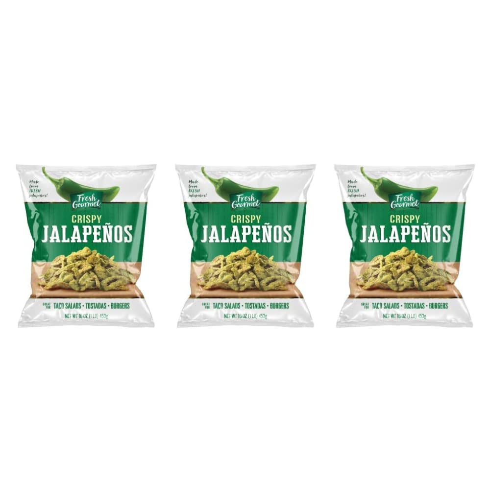 Crispy Lightly Salted Jalapenos Snack and Salad Topper 16 Ounce