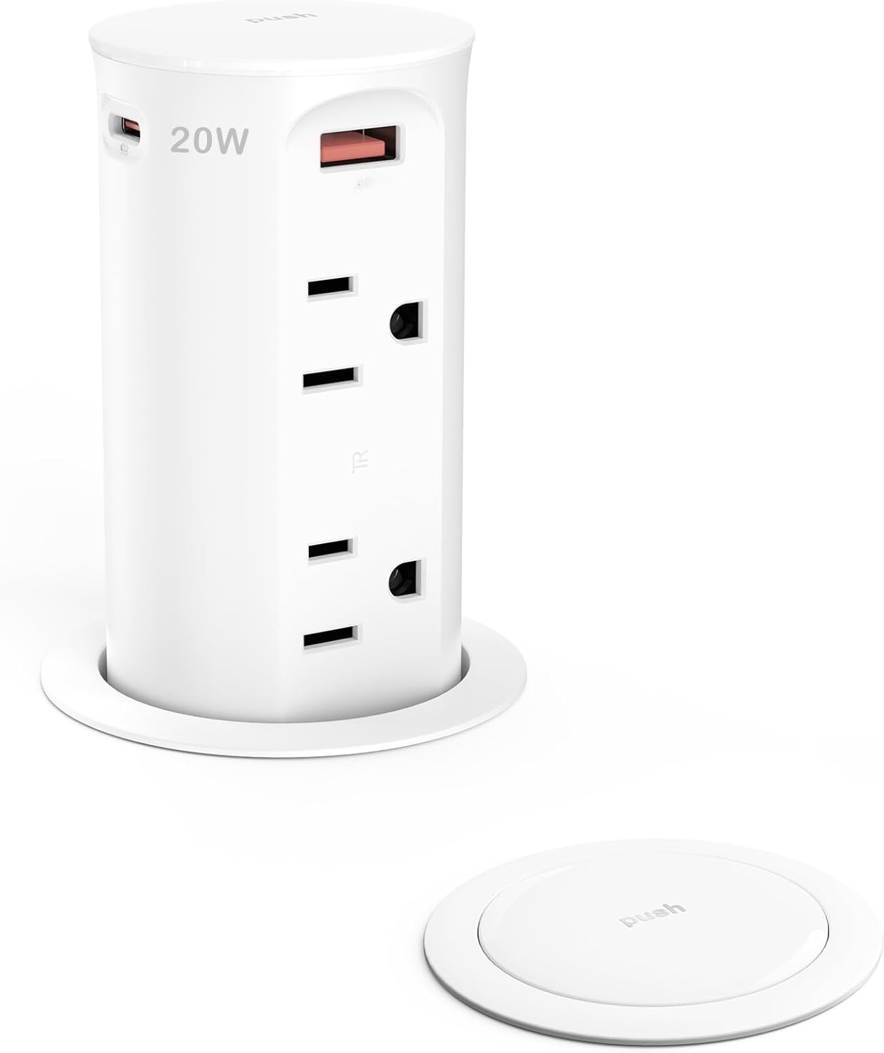 Pop Up Outlet for Countertop with 4 Outlets and USB Ports