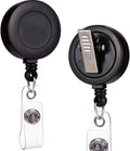 Retractable ID Badge Holder Reels 100 Pack - Bulk Team Pack