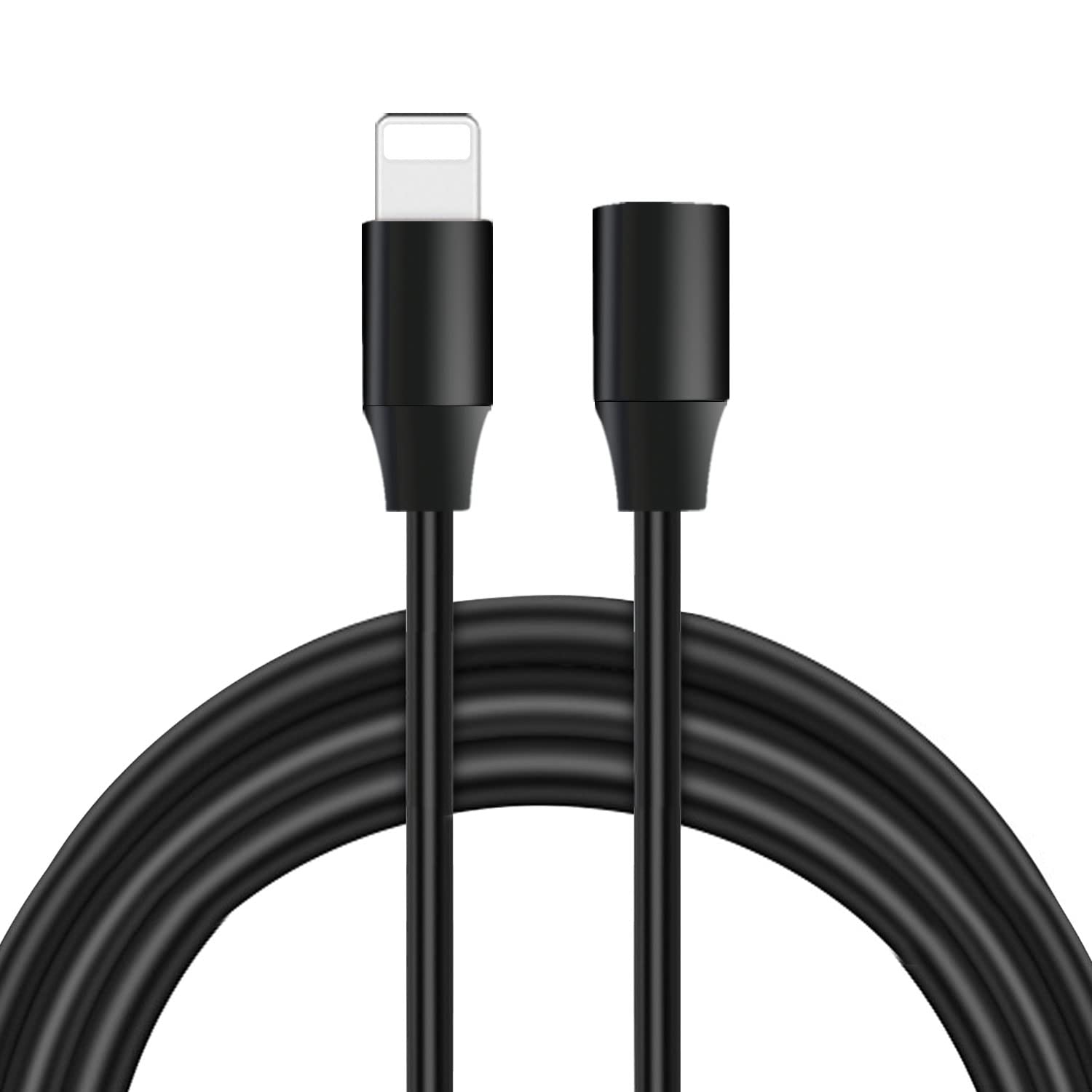 Black Lightning Extension Cable - 3.3ft Power & Data Transfer