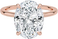 1-5 Ct Oval Moissanite Engagement Ring in 14k Gold - Hidden Halo