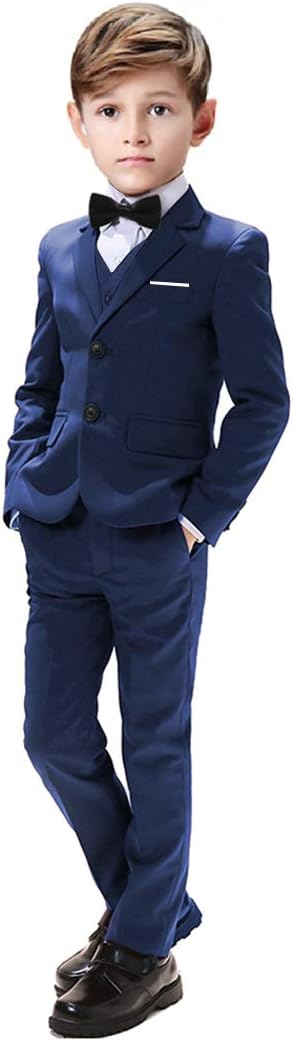 Boys Suits 5 Pieces Slim Fit Blazer Pants Outfit for Wedding