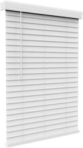 ARLO BLINDS Faux Wood Blinds with Crown Valance - Cordless 22.5in