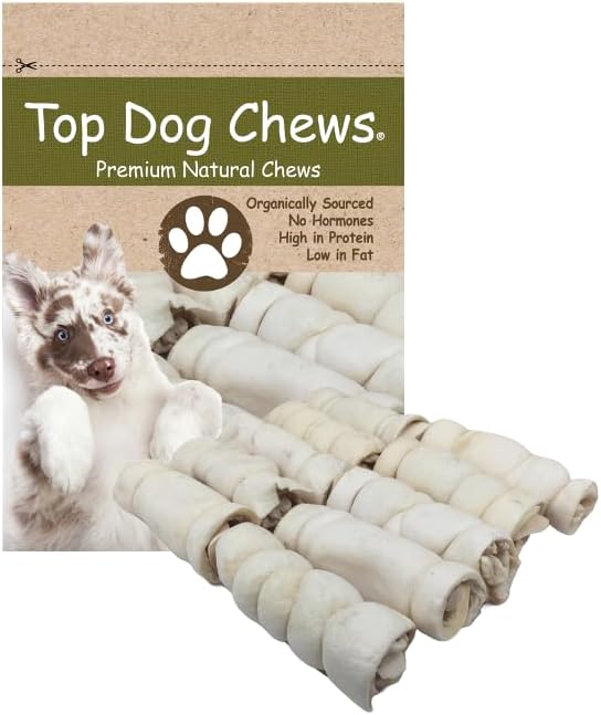 Long Lasting Beef Cheek Rolls for Aggressive Chewers - 10 Pack