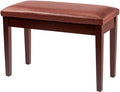Duet Piano Bench with Storage Compartment - Thick Cushioned Seat