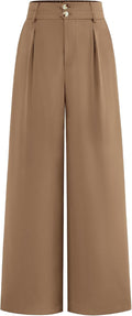 Wide Leg Dress Pants High Waisted Trousers - Flattering Office Staple