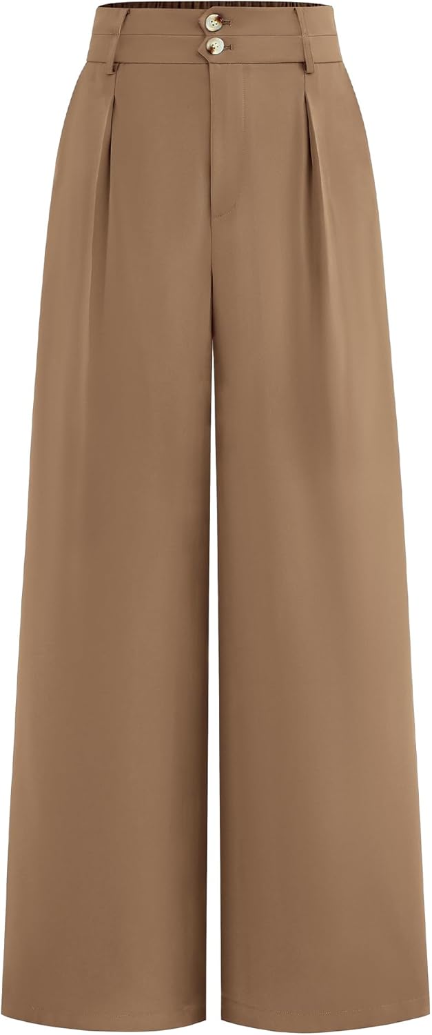 BTFBM Women Wide Leg Dress Pants for Business Casual Style