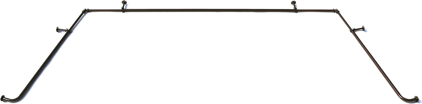 Urbanest 5/8-inch Bronze Bay Curtain Rod Set - Stylishly Expand Your Window Space