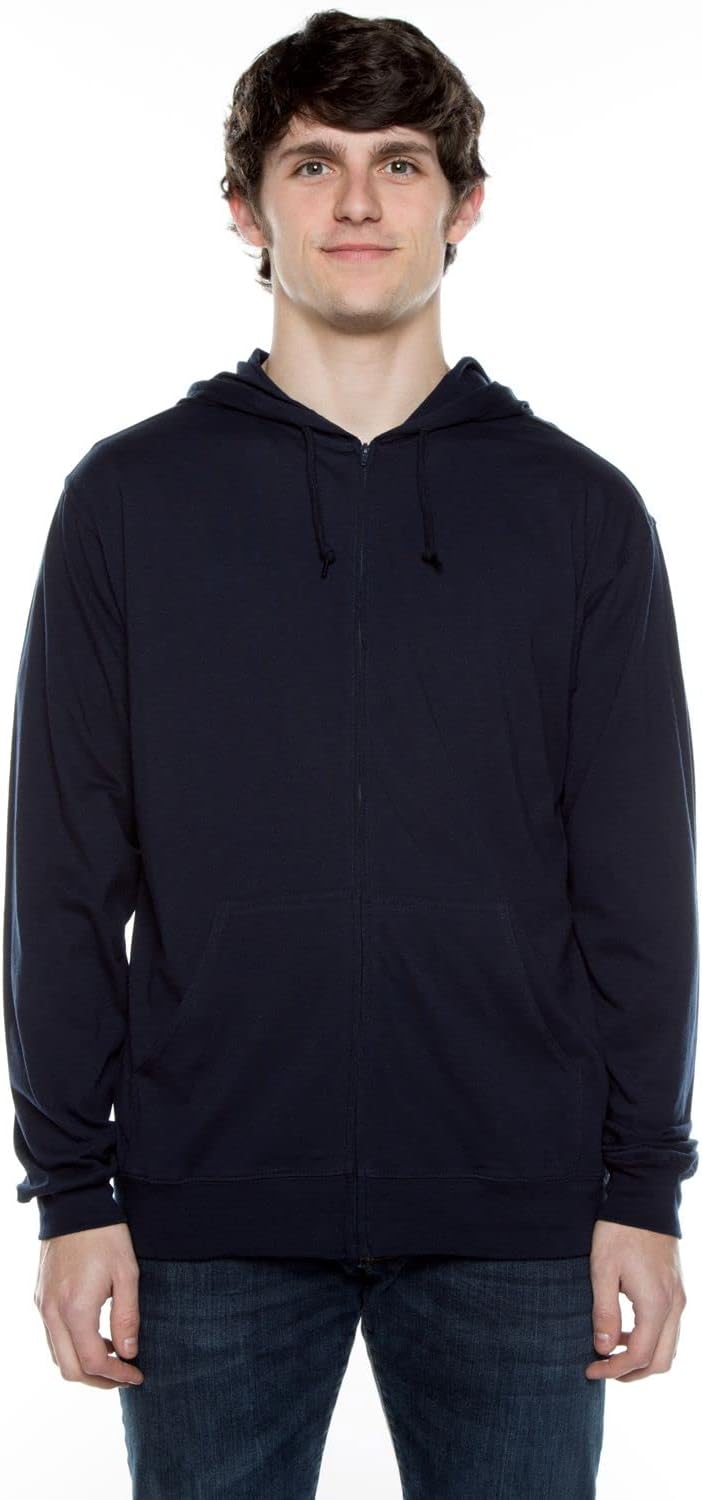 Men's Lightweight Full Zip Cotton Hoodie - Ultimate Comfort!
