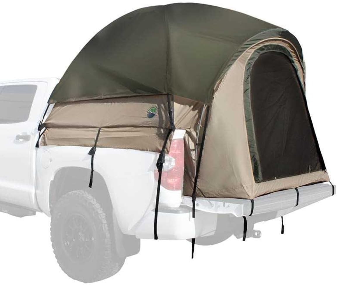 Premium Truck Bed Tent - Tan Body/Green Rainfly